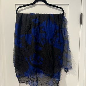 Black and Blue Alexander McQueen Scarf